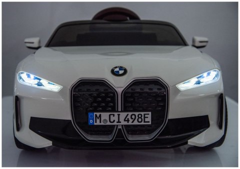 AUTO NA AKUMULATOR DLA DZIECI BMW I4 4X4 JE1009 EVA SKÓRA LED USB MP3 PILOT