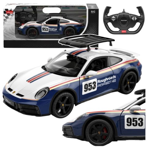 SAMOCHÓD ZDALNIE STEROWANY AUTO RC PORSCHE 911 DAKAR 1:14 RASTAR LED 2.4GHZ