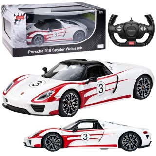 SAMOCHÓD ZDALNIE STEROWANY AUTO RC PORSCHE 918 SPYDER 1:14 RASTAR LED 2.4GHZ