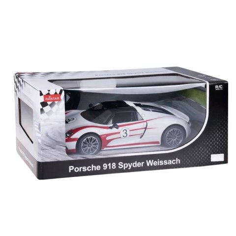 SAMOCHÓD ZDALNIE STEROWANY AUTO RC PORSCHE 918 SPYDER 1:14 RASTAR LED 2.4GHZ