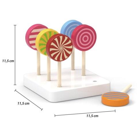 DREWNIANE KOLOROWE LIZAKI ZESTAW SZT KREATYWNE MOTORYCZNE DLA DZIECI ZABAWA