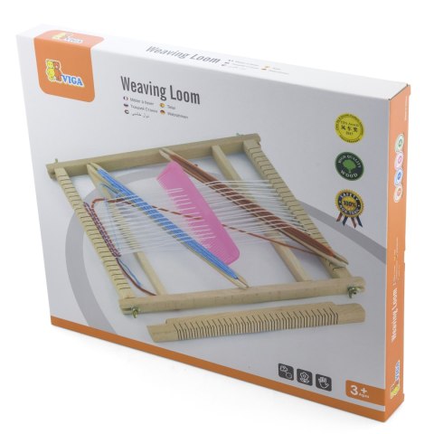 DREWNIANE KROSNO WARSZTAT TKACKI ZESTAW DO TKANIA MONTESSORI DLA DZIECI