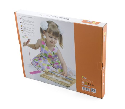 DREWNIANE KROSNO WARSZTAT TKACKI ZESTAW DO TKANIA MONTESSORI DLA DZIECI