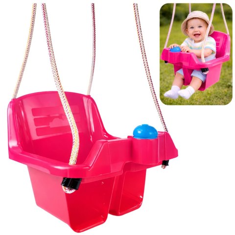 HUŚTAWKA OGRODOWA KUBEŁKOWA DLA DZIECI NIEMOWLĄT GŁĘBOKIE SIEDZISKO 5237