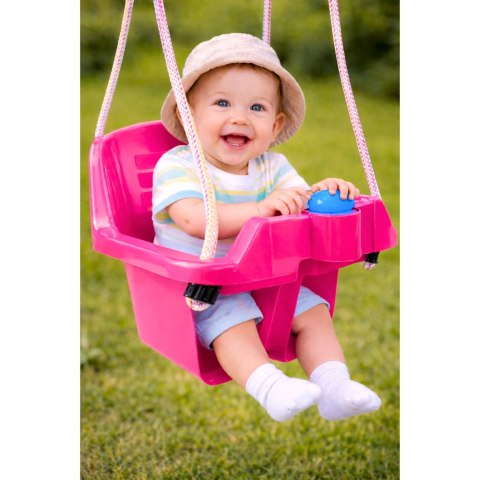 HUŚTAWKA OGRODOWA KUBEŁKOWA DLA DZIECI NIEMOWLĄT GŁĘBOKIE SIEDZISKO 5237