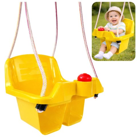 HUŚTAWKA OGRODOWA KUBEŁKOWA DLA DZIECI NIEMOWLĄT GŁĘBOKIE SIEDZISKO 5237