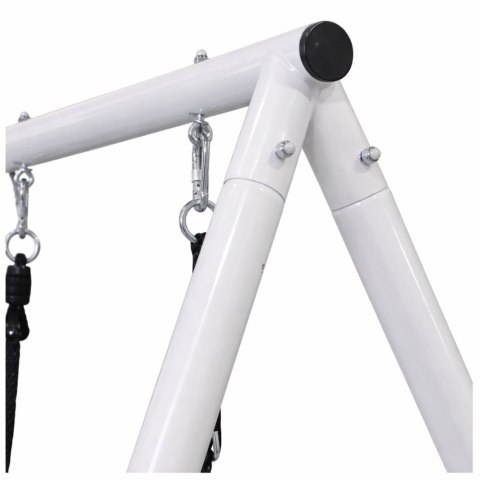 HUŚTAWKA OGRODOWA METALOWA DLA DZIECI BOCIANIE GNIAZDO 2W1 STELAŻ 210X170CM