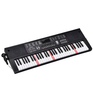 KEYBOARD ORGANY ELEKTRYCZNE DLA DZIECI MIKROFON EKRAN LCD 61 KLAWISZY 78CM