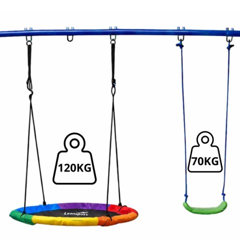 PLAC ZABAW HUŚTAWKA OGRODOWA DLA DZIECI BOCIANIE GNIAZDO 4W1 KOSZ DO GRY