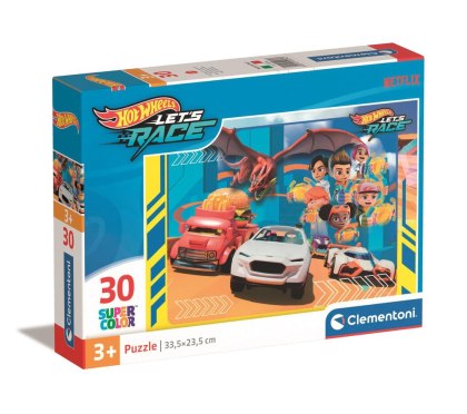 Puzzle 30 Super Color HOT WHEELS Clementoni 20284
