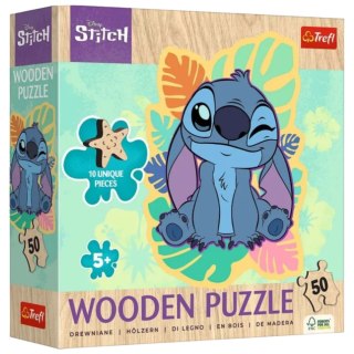 Puzzle Drewniane Konturowe - 50 - Wesoły Stitch - Disney Lilo&Stitch - Trefl 20281