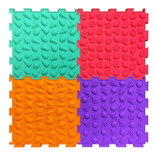 ŚCIEŻKA SENSORYCZNA PUZZLE SENSORYCZNE ŁĄCZONE RÓŻNE STRUKTURY 24,5CM 10SZT