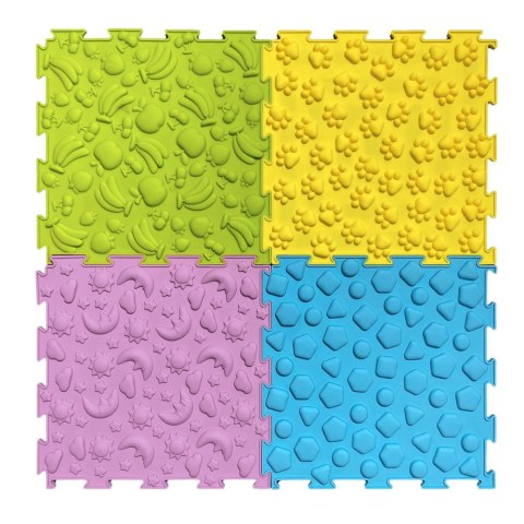 ŚCIEŻKA SENSORYCZNA PUZZLE SENSORYCZNE ŁĄCZONE RÓŻNE STRUKTURY 24,5CM 10SZT