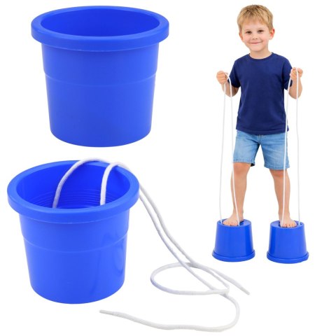 Szczudła Kubełkowe Kubeczki Trening Równowagi Niebieskie 2 szt.