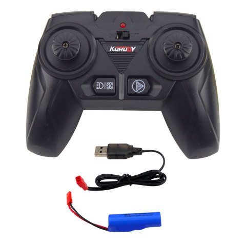 TRAKTOR ZDALNIE STEROWANY CIĄGNIK ROLNICZY RC 1:24 PRZYCZEPA PRASA LED 2.4G