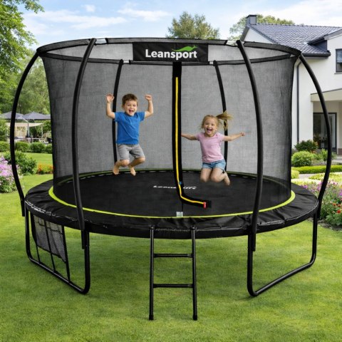 DUŻA TRAMPOLINA OGRODOWA DLA DZIECI LEAN SIATKA WEWNĘTRZNA 252CM 8FT ANTYUV