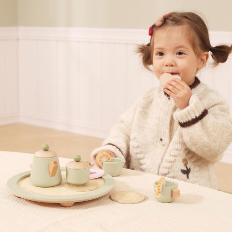 VIGA Drewniany Wiosenny Serwis Do Herbaty-15 elementów