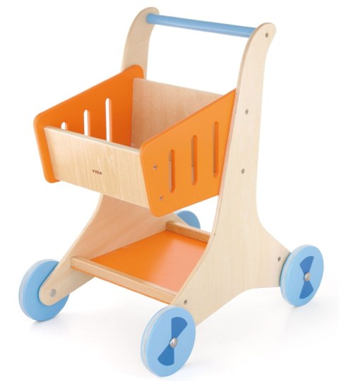 VIGA Drewniany Wózek sklepowy na zakupy