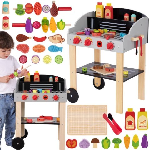 WOOPIE GREEN Grill Drewniany Szaszłyki Warzywa Akcesoria 24el.