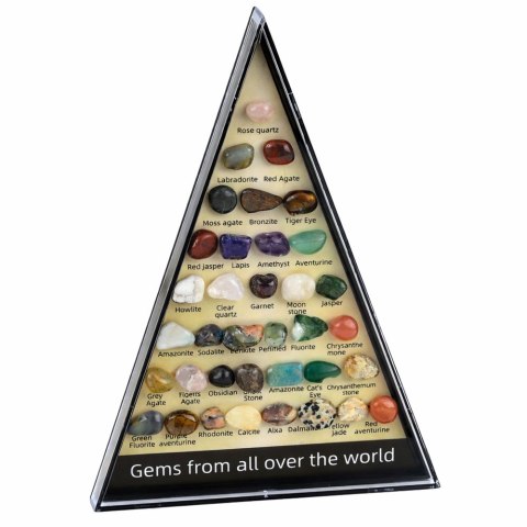 Zestaw Naukowy Edukacyjny Kolekcja Kamieni Naturalnych Minerały 36 szt.