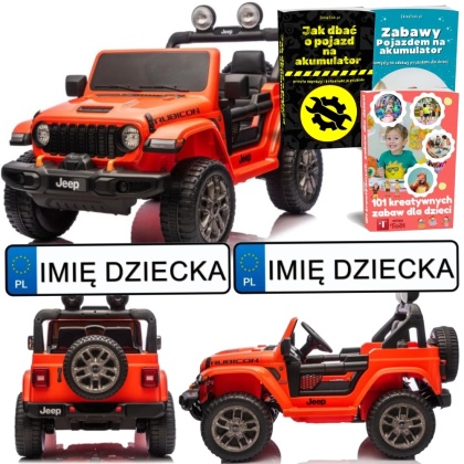 AUTO NA AKUMULATOR DLA DZIECKA JEEP WRANGLER RUBICON 4X200W 24V EVA PILOT