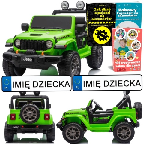 AUTO NA AKUMULATOR DLA DZIECKA JEEP WRANGLER RUBICON 4X200W 24V EVA PILOT