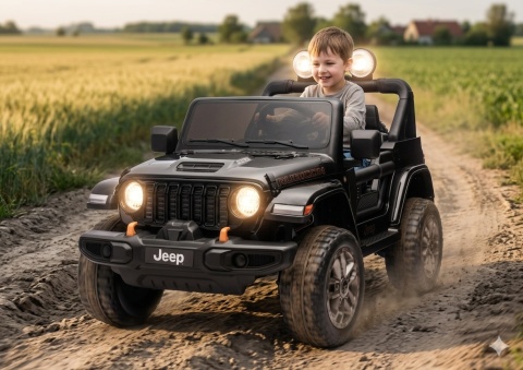 AUTO NA AKUMULATOR DLA DZIECKA JEEP WRANGLER RUBICON 4X200W 24V EVA PILOT