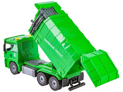 ŚMIECIARKA CIĘŻARÓWKA DO ROZKRĘCANIA WALIZKA ZESTAW 112 EL. DŹWIĘKI ŚWIATŁA