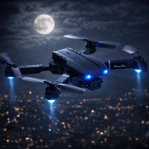 DRON LATAJĄCY ZDALNIE STEROWANY RC E99 PRO 2KAMERY 720P HEADLESS 100M HOVER