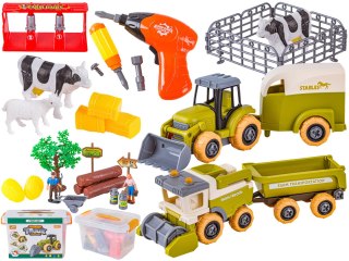 Farma Traktor Kombajn Do Skręcania Gospodarstwo Rolne Zestaw Majsterkowicza Rolnika Traktor Kombajn Zwierzęta Wkrętarka