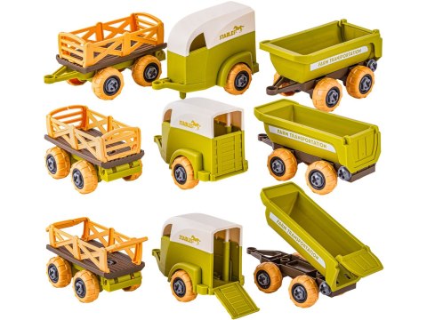 POJAZDY DO SKRĘCANIA TRAKTOR KOMBAJN FIGURKI STAJNIA ZESTAW KONSTRUKCYJNY