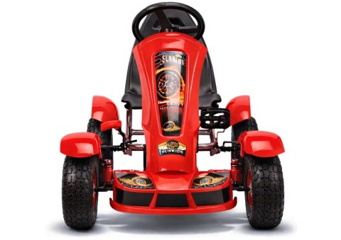 GOKART NA PEDAŁY DLA DZIECKA 6-12 LAT DO 50KG F618 POMPOWANE KOŁA NEUTRALNY