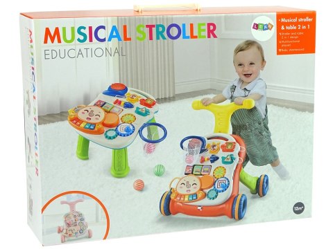 PCHACZ CHODZIK INTERAKTYWNY DLA DZIECKA 2W1 STOLICZEK PIANINKO DŹWIĘKI