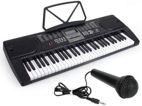 KEYBOARD ORGANY MK-2106 LCD 61 KLAWISZY MIKROFON ZASILACZ GŁOŚNIKI EFEKTY