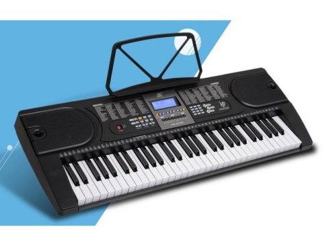KEYBOARD ORGANY MK-2106 LCD 61 KLAWISZY MIKROFON ZASILACZ GŁOŚNIKI EFEKTY