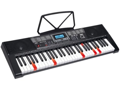 KEYBOARD ORGANY MK-2115 61 PODŚWIETLANE KLAWISZE NAUKA GRY EKRAN LCD EFEKTY