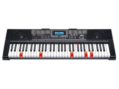 KEYBOARD ORGANY MK-2115 61 PODŚWIETLANE KLAWISZE NAUKA GRY EKRAN LCD EFEKTY