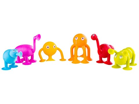 KLOCKI KONSTRUKCYJNE PRZYSSAWKI KOLOROWE WESOŁE BUŹKI ZESTAW 96 CM FIGURKI