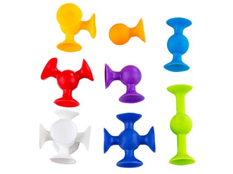 KLOCKI KONSTRUKCYJNE PRZYSSAWKI KOLOROWE WESOŁE BUŹKI ZESTAW 96 CM FIGURKI