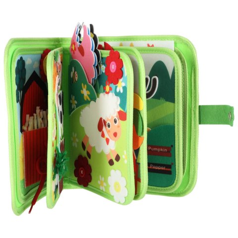 KSIĄŻECZKA SENSORYCZNA FILCOWA MANIPULACYJNA DLA MALUSZKA RUCHOME ELEMENTY