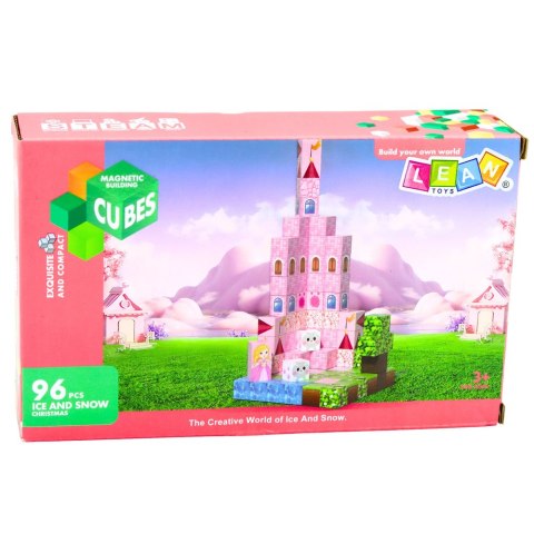 Klocki Magnetyczne Konstrukcyjne Piksele Sześciany Zamek Księżniczki 96 el.