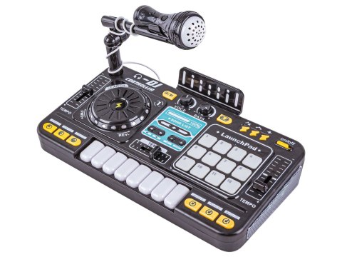 KONSOLA DJ DLA DZIECI MUZYCZNY MIKSER KONTROLER MIKROFON ORGANKI LED DŹWIĘK