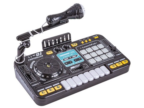KONSOLA DJ DLA DZIECI MUZYCZNY MIKSER KONTROLER MIKROFON ORGANKI LED DŹWIĘK