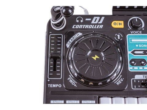 KONSOLA DJ DLA DZIECI MUZYCZNY MIKSER KONTROLER MIKROFON ORGANKI LED DŹWIĘK