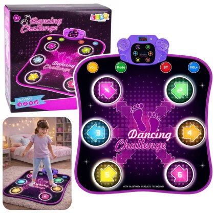 MATA MUZYCZNA DO TAŃCZENIA DLA DZIECI BLUETOOTH 5 TRYBÓW WYZWANIE ŚWIATŁA