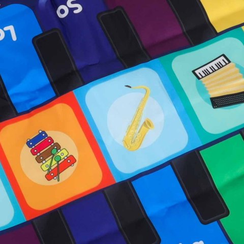 MATA DO TAŃCZENIA DLA DZIECI MUZYCZNA TANECZNA 10 MELODII 8 INSTRUMENTÓW