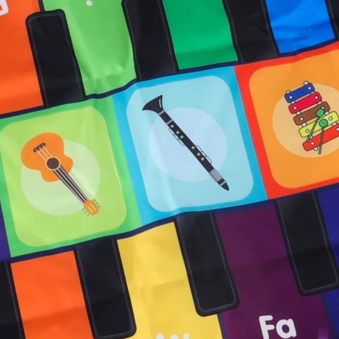 MATA DO TAŃCZENIA DLA DZIECI MUZYCZNA TANECZNA 10 MELODII 8 INSTRUMENTÓW