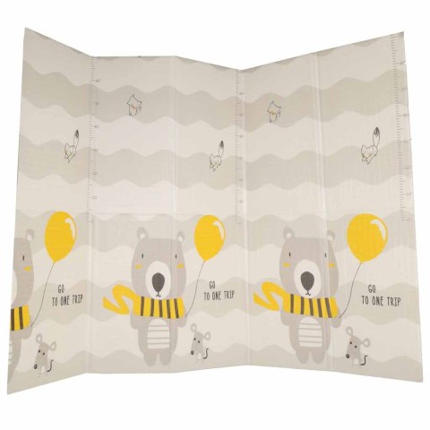 MATA PIANKOWA EDUKACYJNA DLA NIEMOWLĄT DWU STRONNA SKŁADANA 150X200CM DRZEWA MISIE