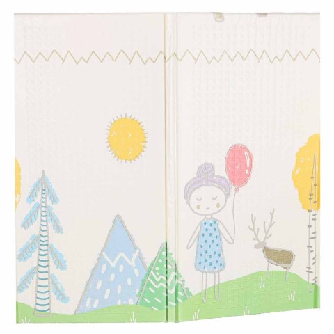 MATA PIANKOWA EDUKACYJNA DLA NIEMOWLĄT DWU STRONNA SKŁADANA 150X200CM DRZEWA MISIE