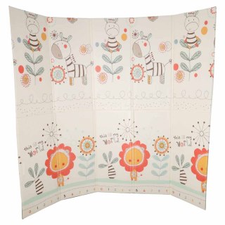 MATA PIANKOWA EDUKACYJNA DLA NIEMOWLĄT DWU STRONNA SKŁADANA 180X200CM ZWIERZĘTA WZÓR